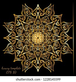 Vintage gold line luxury wedding background, antique, victorian ornament, baroque frame, card, ornate cover page, label luxury ornamental pattern ,template for design.