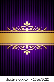 Vintage gold and purple background