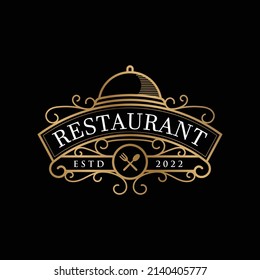 Vintage Gold Restaurant Logo And Badge Template