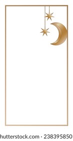 Vintage Gold Retro Rectangle Frame Border Elegant Glamour Wedding, Christmas, New Year Party Decoration Design Element