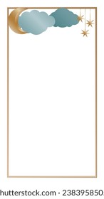 Vintage Gold Retro Rectangle Frame Border Elegant Glamour Wedding, Christmas, New Year Party Decoration Design Element