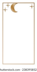 Vintage Gold Retro Rectangle Frame Border Elegant Glamour Wedding, Christmas, New Year Party Decoration Design Element