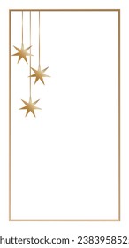 Vintage Gold Retro Rectangle Frame Border Elegante Glamour Hochzeit, Weihnachten, Neujahr Party Dekoration Design Element