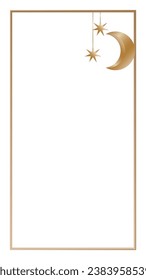 Vintage Gold Retro Rectangle Frame Border Elegant Glamour Wedding, Christmas, New Year Party Decoration Design Element