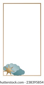 Vintage Gold Retro Rectangle Frame Border Elegant Glamour Wedding, Christmas, New Year Party Decoration Design Element