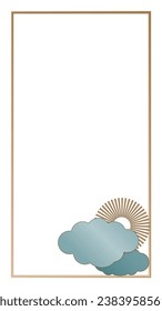 Vintage Gold Retro Rectangle Frame Border Elegant Glamour Wedding, Christmas, New Year Party Decoration Design Element