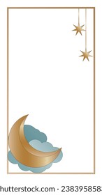 Vintage Gold Retro Rectangle Frame Border Elegant Glamour Wedding, Christmas, New Year Party Decoration Design Element