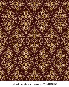 Vintage gold seamless pattern. Vector