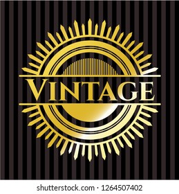 Vintage gold shiny badge