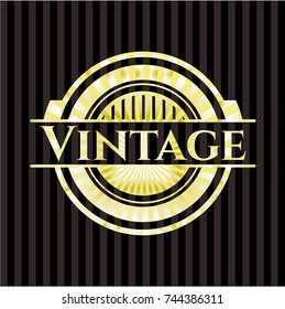 Vintage gold shiny emblem