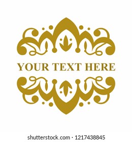 Vintage Gold Tiara Elegant  Logo. Vector