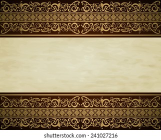 Vintage gold vector background