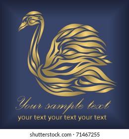Vintage gold vector isolated on blue background (eps 10)