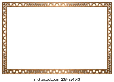 vintage gold wedding invitation card islamic page certificate border line pattern illustration frame rectangle