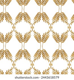 Vintage golden abstract seamless geometry pattern for textile,fabric or wallpaper. Vector background for surface design