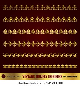Vintage golden borders set 5