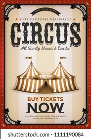 Vintage Western Circus Poster Illustration Retro Stock Vector (Royalty ...