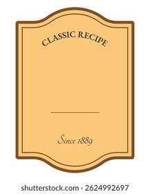 Vintage golden food Label template