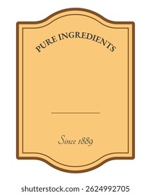 Vintage golden food Label template