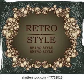 Vintage golden frame