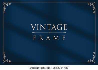 Vintage golden frames and borders, Luxury decorative ornament.