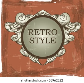 Vintage golden label
