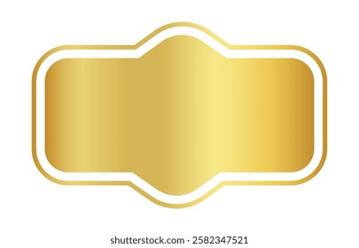vintage golden label frame, sticker tag gold frame, label of price, badge golden for name card