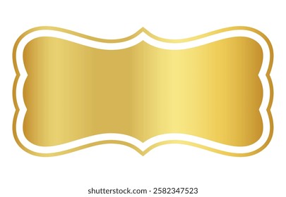 vintage golden label frame, sticker tag gold frame, label of price, badge golden for name card