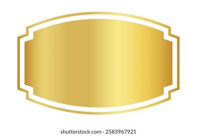 vintage golden label frame, sticker tag gold frame, label of price, badge golden for name card