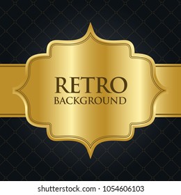 vintage golden label. vector illustration