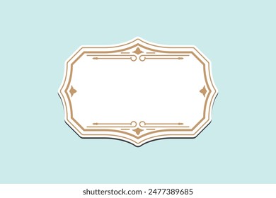 Vintage golden ornate ornament labels editable background free vector image