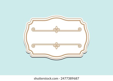 Vintage golden ornate ornament labels editable background free vector image