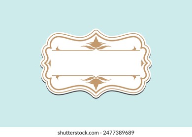 Vintage golden ornate ornament labels editable background free vector image