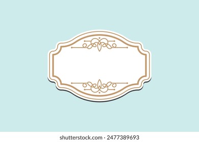 Vintage golden ornate ornament labels editable background free vector image