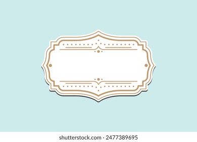 Vintage golden ornate ornament labels editable background free vector image