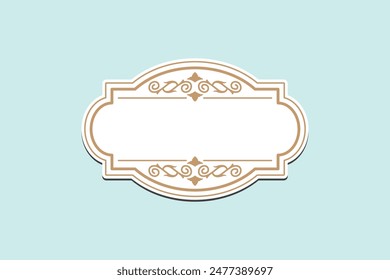 Vintage golden ornate ornament labels editable background free vector image