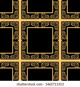 Vintage golden ornate seamless retro pattern. Modern art deco textured background for wallpapers, wrapping papers and other designs