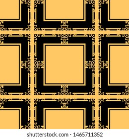 Vintage golden ornate seamless retro pattern. Modern art deco textured background for wallpapers, wrapping papers and other designs