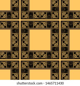 Vintage golden ornate seamless retro pattern. Modern art deco textured background for wallpapers, wrapping papers and other designs