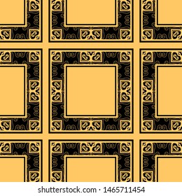 Vintage golden ornate seamless retro pattern. Modern art deco textured background for wallpapers, wrapping papers and other designs