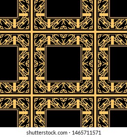 Vintage golden ornate seamless retro pattern. Modern art deco textured background for wallpapers, wrapping papers and other designs