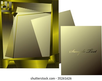 Vintage Golden Paper Framework
