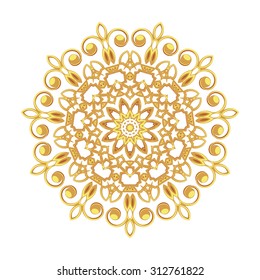 Vintage golden pattern for the cards,  invitations, book page decoration, lace, prints and decorative label design with Islam, Arabic, Indian or ottoman motifs.