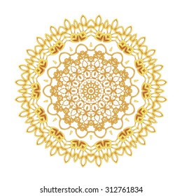 Vintage golden pattern for the cards,  invitations, book page decoration, lace, prints and decorative label design with Islam, Arabic, Indian or ottoman motifs.