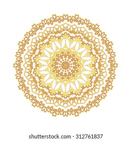 Vintage golden pattern for the cards,  invitations, book page decoration, lace, prints and decorative label design with Islam, Arabic, Indian or ottoman motifs.