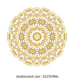Vintage golden pattern for the cards,  invitations, book page decoration, lace, prints and decorative label design with Islam, Arabic, Indian or ottoman motifs.