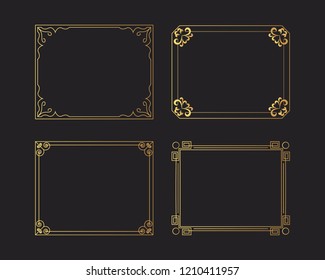 Scroll Frames - Set Of Vector Frames Isolated On White Background
