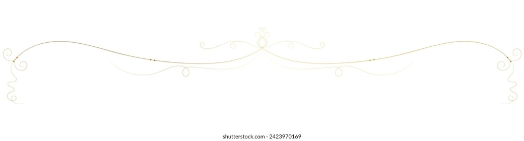 vintage golden small lines For Baroque graphic elements