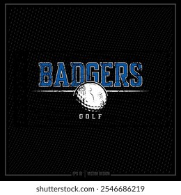 Vintage Golf, Ball, Sports, Team, Game, Match, Course, Golf Club, Golf Team, Badger, Badger Golf, Sport