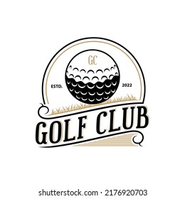 Vintage golf club sports logo and badge. vintage professional golf template logo design for golf club